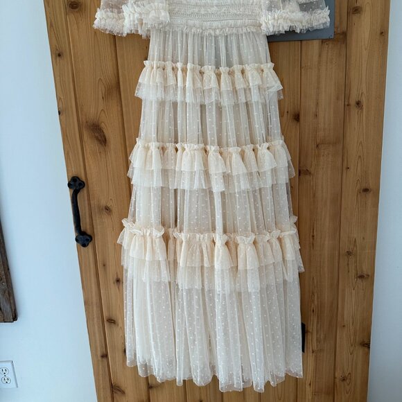 Needle & Thread Cream Ruffled Prom Dress - Picture 14 of 15